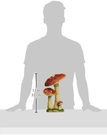 Design Toscano Mystic Forest Mushroom Statue: Red