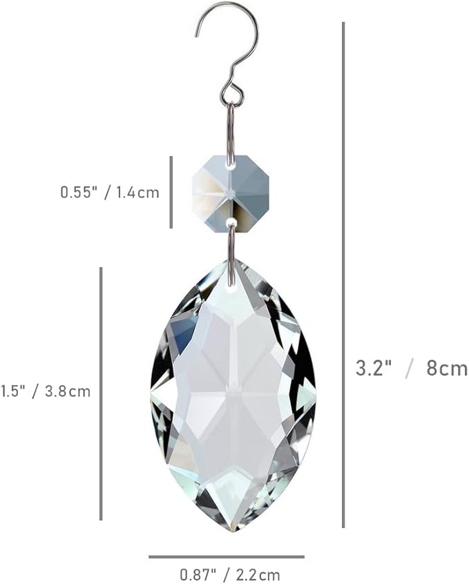 12pcs Crystal Suncatchers, Hanging Crystals Chandelier Prisms for Windows, Rainbow Maker Home Decoration