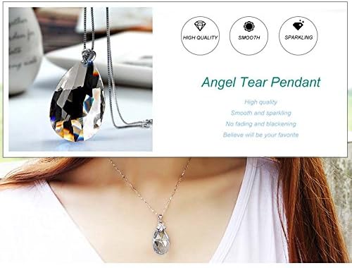 Fushing 20Pcs Chandelier Crystals, Clear Teardrop Crystal Chandelier Pendants Parts Beads, Hanging Crystals for Chandeliers (76mm, Clear)