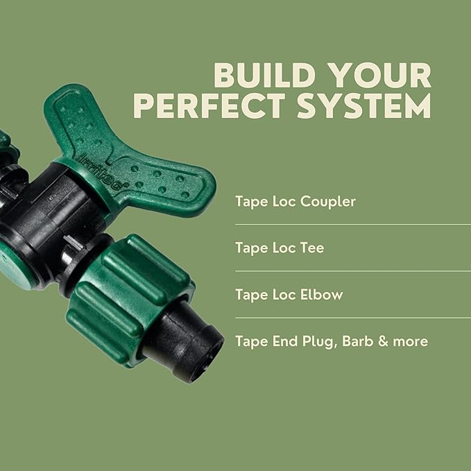 10-Pack USA Made - Premium Drip Tape Irrigation Tubing Coupling (5/8" or .625" - .645") Universal Perma-Loc Connector Barbed Locking Fitting - Fits All Brands 16mm Drip Tape AG Tubing