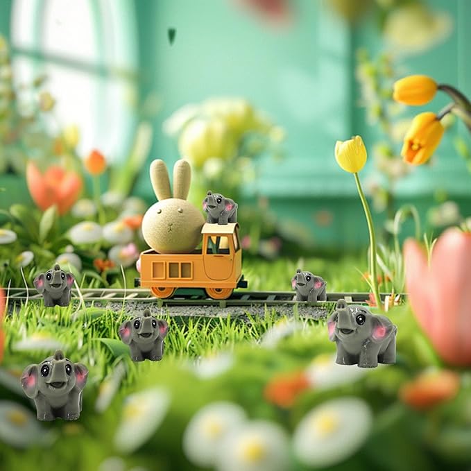 50 Pcs Mini Elephant Figurines for Fairy Gardens,Miniature Landscapes, Micro Landscape be Used for Various DIY Projects and Decorative,2 inches Long, 1 inch Wide, 1.2 inches high