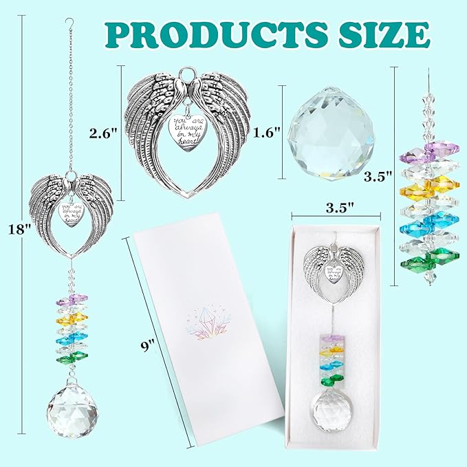 Sympathy Gifts for Loss of Loved One Crystal Suncatcher Sympathy Rainbow Bereavement Grief Memorial Gifts Ideas for Loss of Mom Dad Friend Child Cat Dog Pet