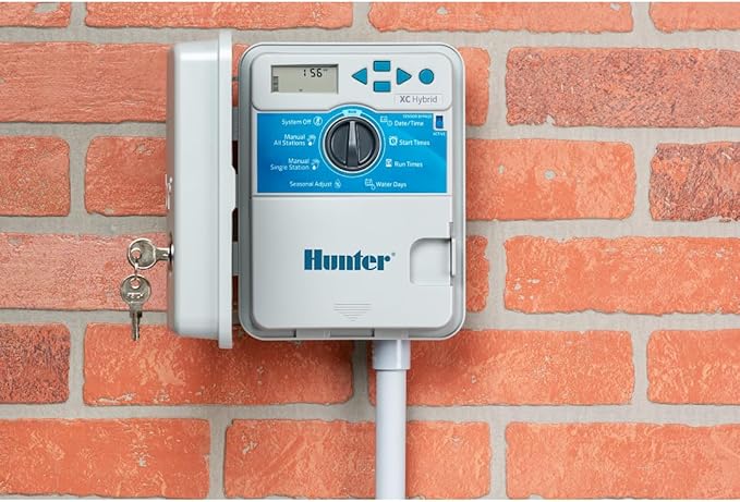 XC Hybrid Battery-Powered Irrigation Controller, 6-Station, Plastic Cabinet, Indoor/Outdoor