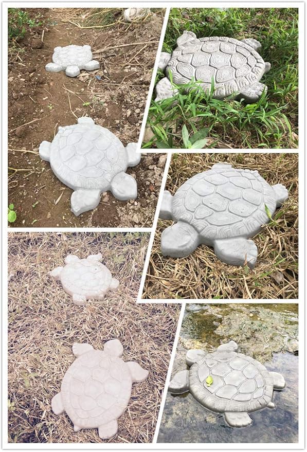 Turtle Shape Stepping Stone Mold, Tortoise Concrete Cement Mould Walk Maker, DIY Personalized Manual Garden Lawn Pathmate Paving Pavement Paver