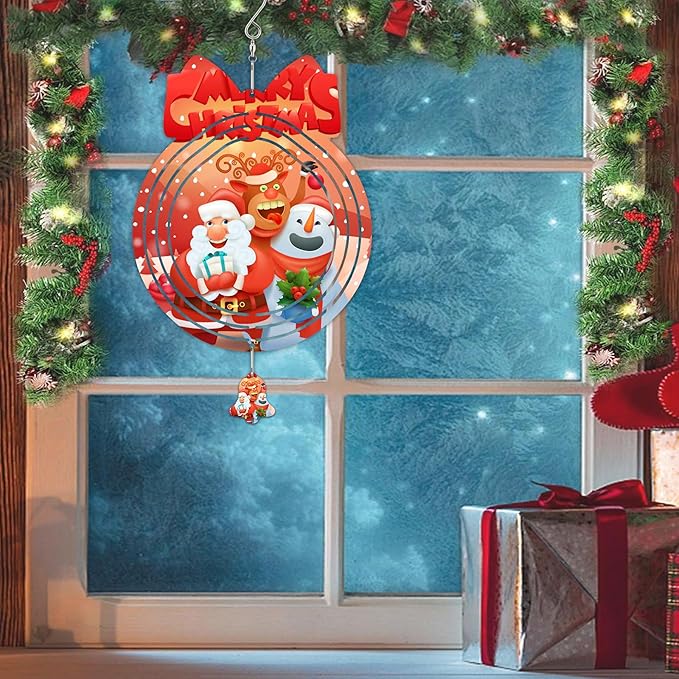 Sublimation Wind Spinner Blanks, 6 Pack 10 Inch 3D Aluminum Metal Hanging Wind Spinner Bulk for Garden Yard Outdoor, Window Porch Decoration for Heat Press Transfer DIY