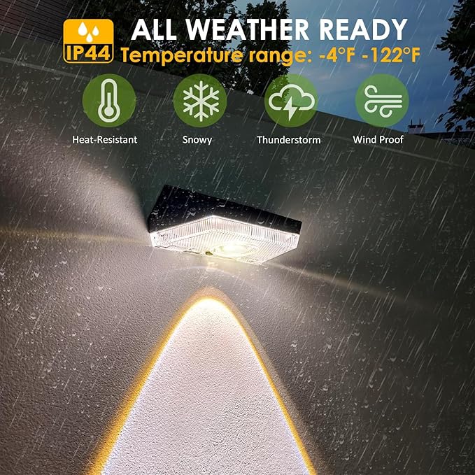 HENRE Solar Fence Lights - 9 Color Modes & Cyclical Gradient, IP44 Waterproof Solar Lights Outdoor, Auto On/Off, Fence Lights Solar Powered for Garden, Pathway, Yard Decor (6-Pack)