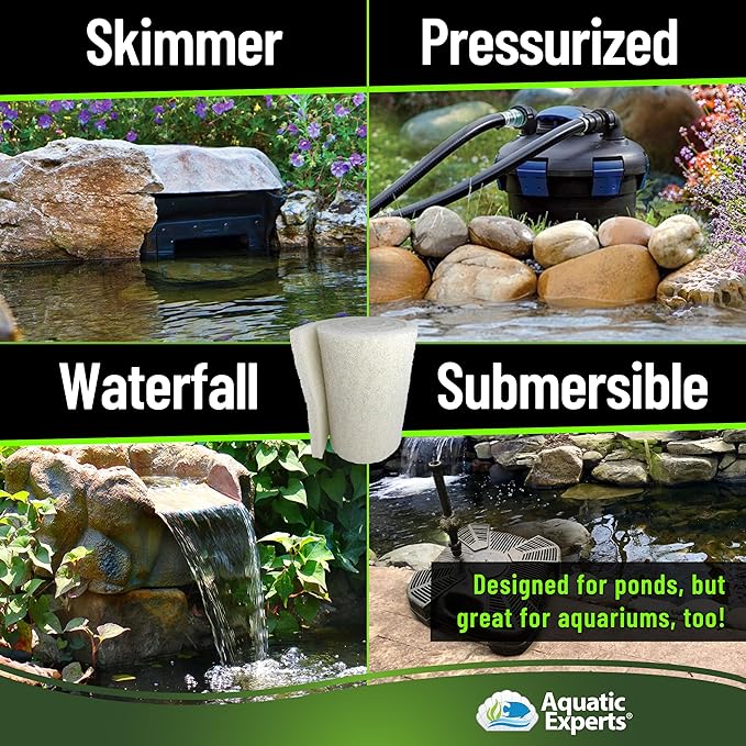 Classic Koi Pond Filter Pad FINE - White Bulk Roll Pond Filter Media, Ultra-Durable Pond Filters for Outdoor Ponds, Reusable Fish Pond Filter Material, USA (3/4" - 1" x 18" x 36")