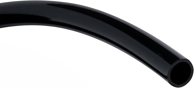 Black Vinyl Tubing 1/4” ID × 3/8” OD - 10 Feet PVC Flexible Plastic Tube Hybrid Hose, Transfer Water Air Oil for Pond Fountain Garden, Non-toxic and BPA free