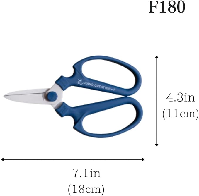 SAKAGEN HAND CREATION Flower Shears Type F-180 Scissors (Blue)