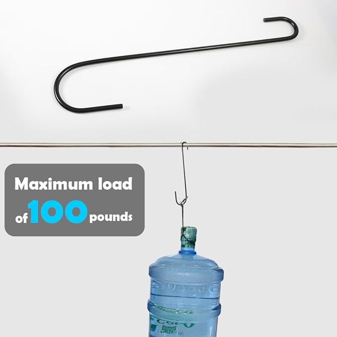 Vindar 3 Pack 12 Inches Bird Feeder Hook Extra Large S Hooks Heavy Duty Hooks Hangers for Tree Branch, Bird Feeder, Hummingbirds Feeders, Bird House, Office, Wind Chimes, Lanterns, Gardening Tools