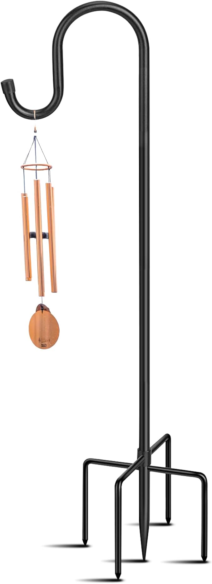 5-Prong Shepherd Hooks for Outdoor, Heavy Duty Iron Garden Hooks for Hanging Plants, Bird Feeders, Lanterns, Solar Lights, and Wedding Decor – Rust-Resistant, Adjustable, Easy to Install 36 Inch