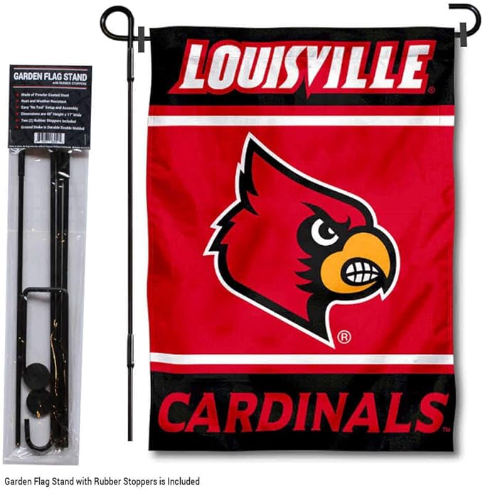 College Flags & Banners Co. Louisville Cardinals Garden Flag with Stand Holder