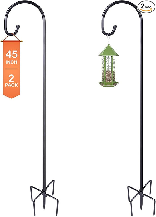 Shepherd-Hooks Adjustable for Bird-Feeder Lantern Plant-Hook Garden-Stake - Plant Stand Hanger for Outdoor Flower Basket, Bird Feeder Hanger Weddings Décor