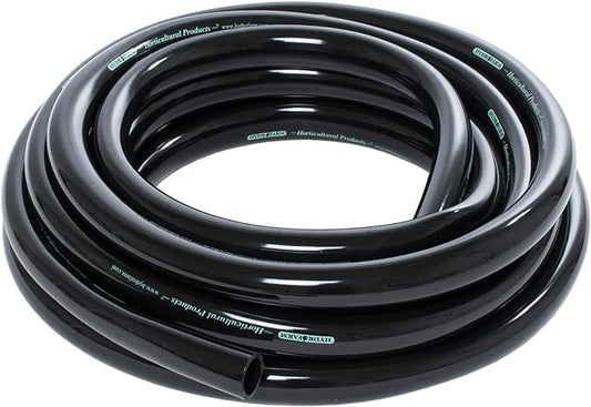 Active Aqua Hydrofarm 0.75 Inch Inside Diameter Vinyl Tubing for Indoor Vegetation Growing Hydroponic Irrigation Systems and Tanks, 25 Feet, Black