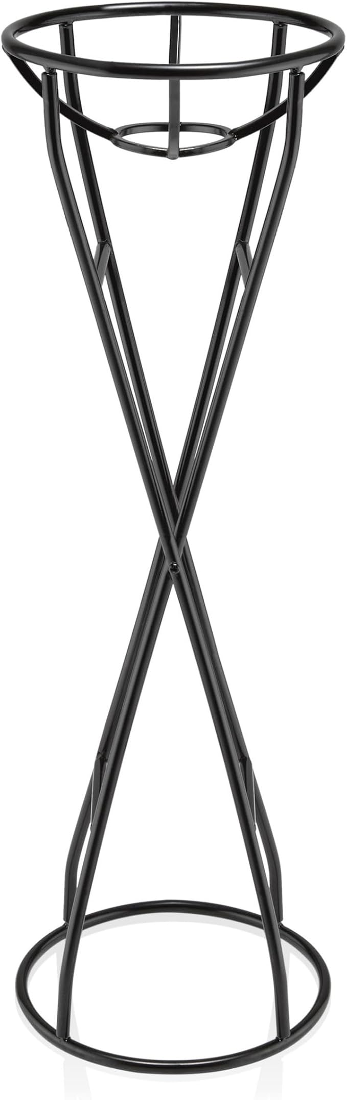 Alpine Corporation 24" Tall Indoor/Outdoor Metal Gazing Globe Display Stand, Black