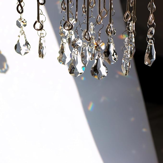12pcs Crystal Suncatchers, Hanging Crystals Chandelier Prisms for Windows, Rainbow Maker Home Decoration