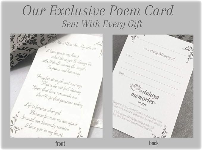 Solar Light Angel Statue, Unique Funeral Memorial Gifts, Light Up Angels in Loving Memory, Remembrance Gift for Loss of Loved One with Condolences Card