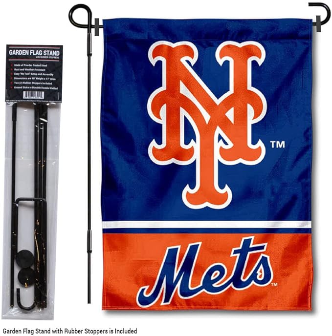 WinCraft New York Mets Garden Flag with Stand Holder