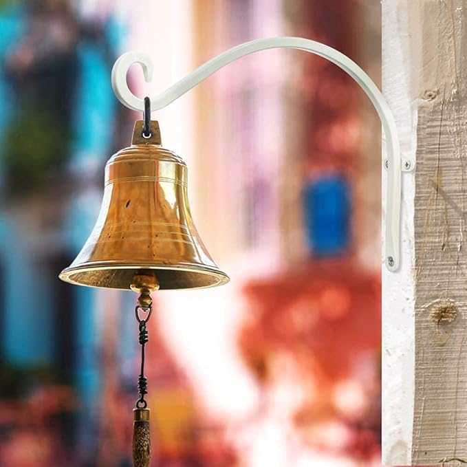 AJART Hanging Plant Bracket for Plant Hangers Outdoor (4 Pieces -12 inch) More Stable and Sturdy White Plant Hooks