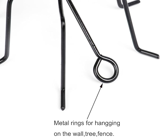 Metal Yard Art Garden Decorative Cute Ant Outdoor Wall Sculptures - Set of 4 Black