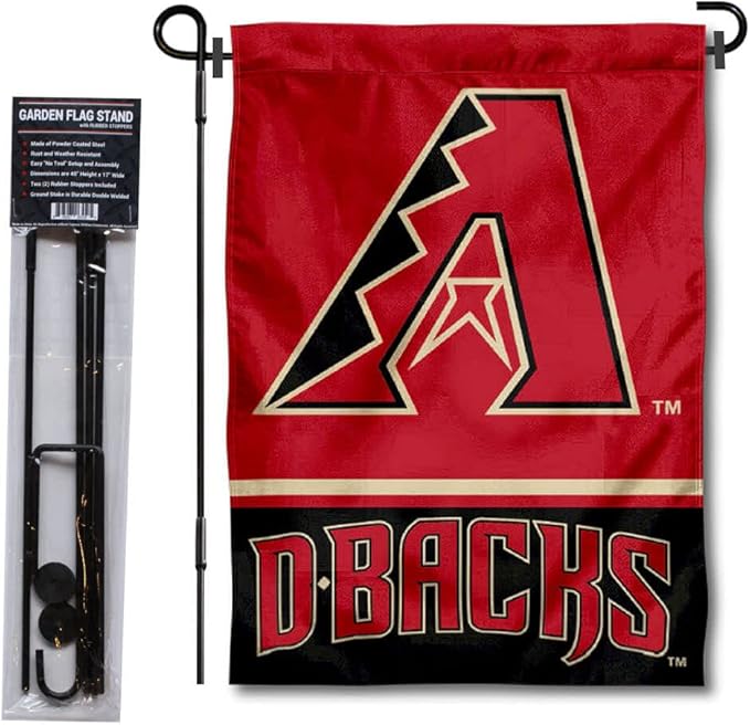WinCraft Arizona Diamondbacks Garden Flag with Stand Holder