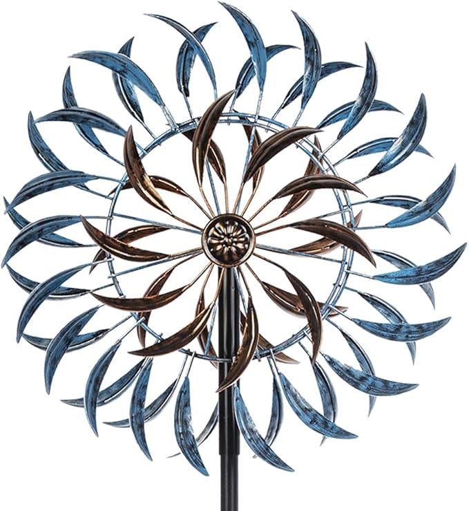 VEWOGARDEN Large Wind Spinners Outdoor, Metal Wind Sculptures & Spinners 360 Degrees Kinetic Wind Spinners for Yard and Garden 64 * 15.7 Inches