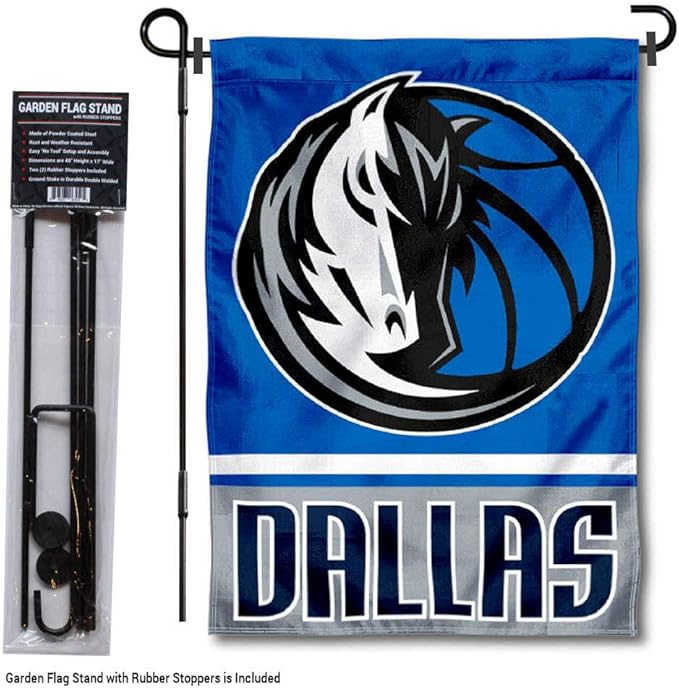 WinCraft Dallas Mavericks Garden Flag with Stand Holder