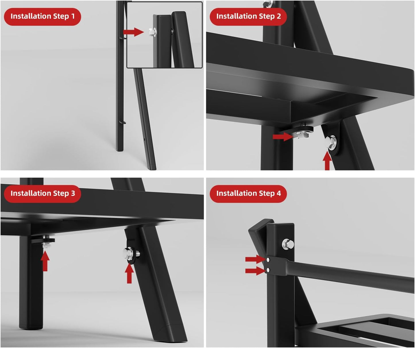 Deluxe 2-Tier Aluminum Plant Stand Indoor/Outdoor, Weather-Resistant Flower Pot Rack, Stylish & Lightweight Plant Stands for Garden, Balcony & Living Room