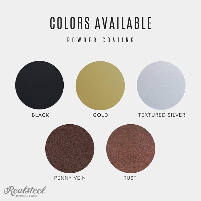 RealSteel Metal Garden Gnomes Outdoor – Steel 4 Pack Lawn Ornaments & Statues, Funny Yard Decor, Weatherproof Garden Decoration, Gift for Gardeners (Penny Vein)