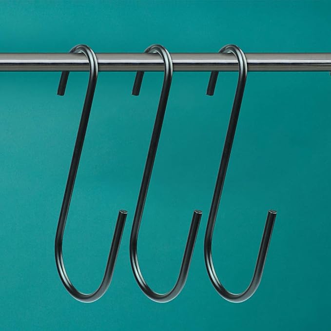 Vindar 3 Pack 6 Inches Bird Feeder Hook Heavy Duty Big S Hooks Hangers for Kitchen, Office, Wind Chimes, Lanterns, Gardening Tools, Hummingbirds Feeders, Bird House, Lanterns