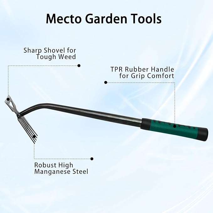 Weed Puller Tool, Time-Saving Garden Tools, Upgraded Hadfield Steel Weeding Tool Multifunctional Weeder, Dandelion Weed Puller Tool Gardening Tools for Yard, 5 Teeth