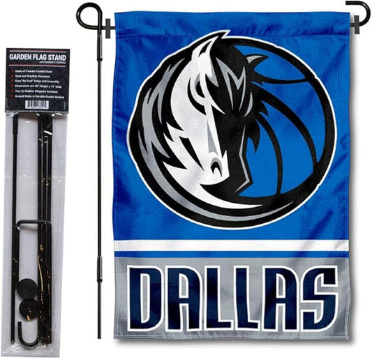 WinCraft Dallas Mavericks Garden Flag with Stand Holder