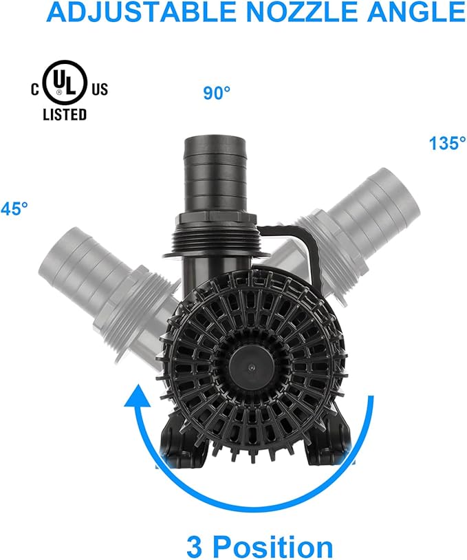 Outdoor Large 9300gph-620W 32.8FT Pond Water-fall & Kio Fish Fountain-s &Garden Pump Submersible IPX8: Long 32.8FT Cord Smart-er & Quieter Duck & Yard &Patio Ponds Pumps, 1 Barrier Pump Bag