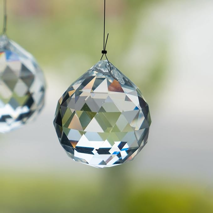 Crystalsuncatcher Suncatchers Clear Glass Crystal Ball Prism Feng Shui Lamp Hanging Drop Chandelier Part (50mm)