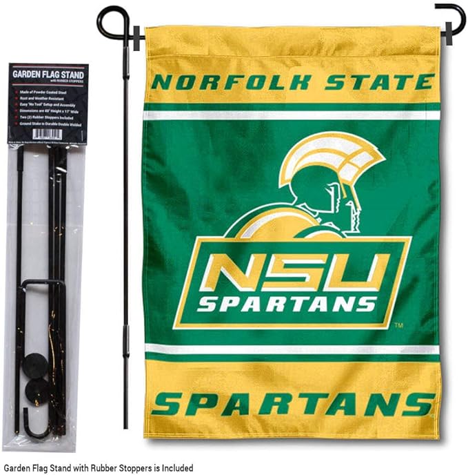College Flags & Banners Co. Norfolk State Spartans Garden Flag with Stand Holder