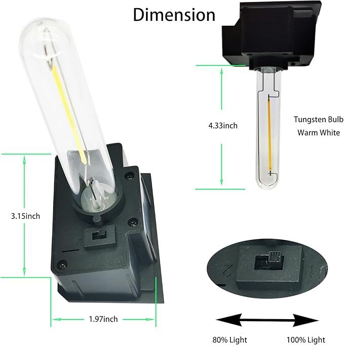GOODFOEVER 4 Pack Solar Lights for Outdoor Fence and Wall, Waterproof