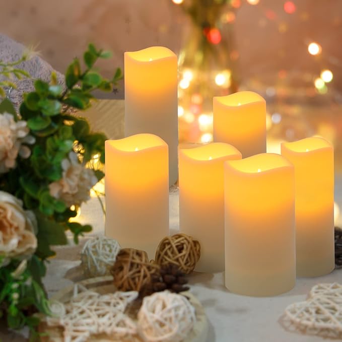 Metaku Flameless Flickering LED Candles - 24 Pack Ivory with Remote & Timer for Decoration