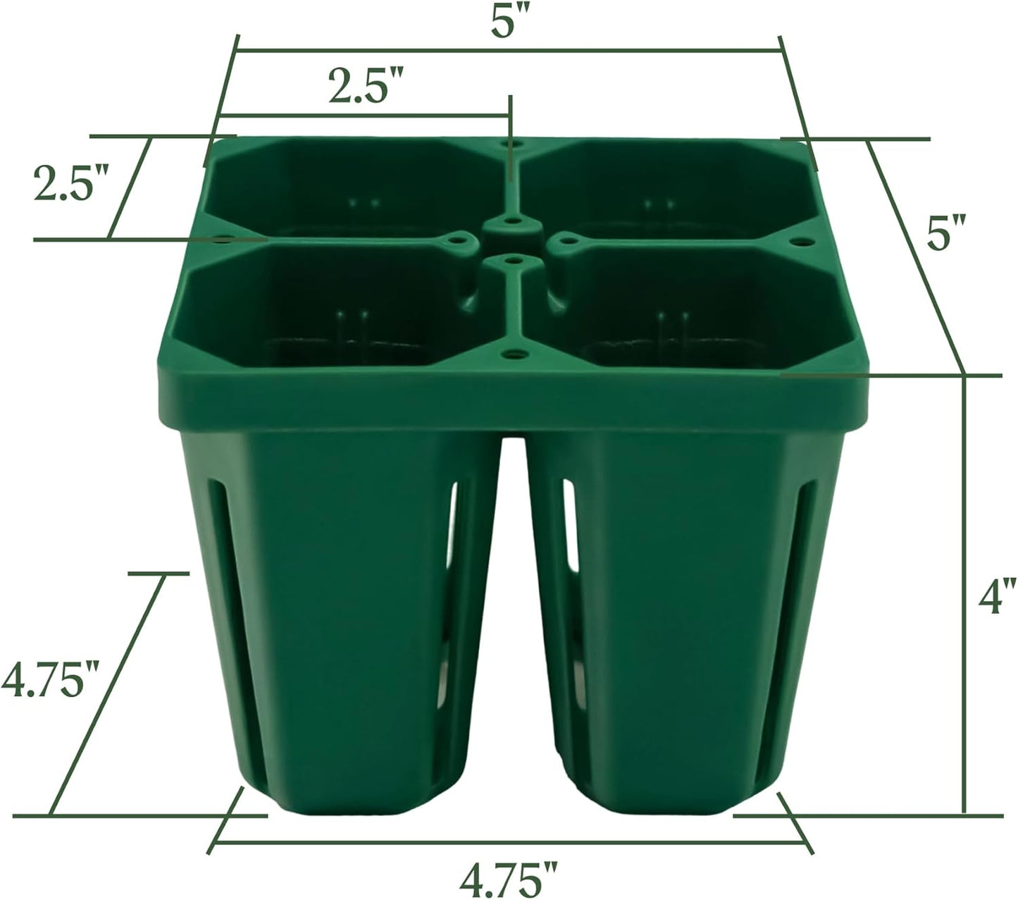 Vego garden Seedling Suite Products, 8 Pack Jumbo Seedling Trays with 10" x 20" Bottom Watering Trays