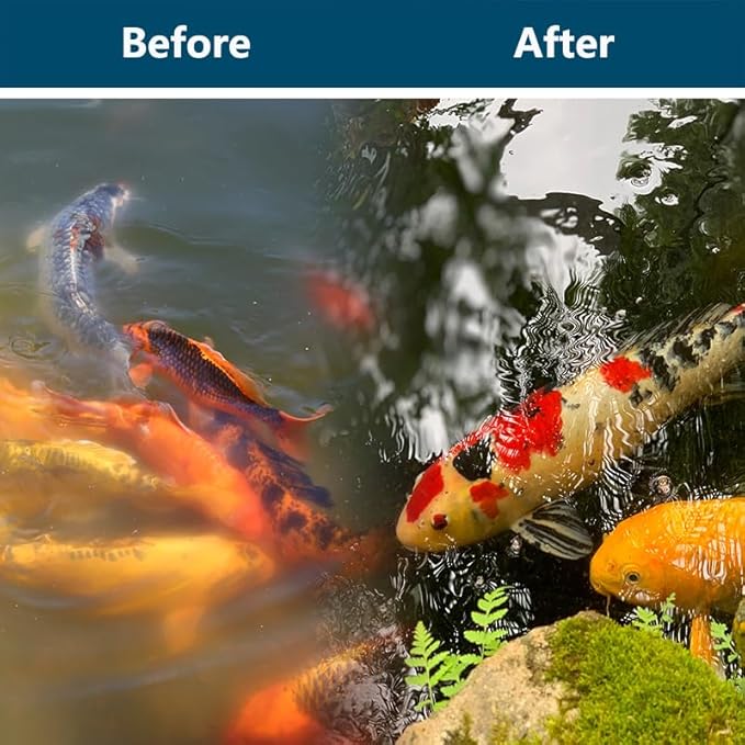 White Koi Pond Filter Pad Fine Bulk - Cut to Fit - Durable Fish Pond Filter Media - Water Garden Aquariums Filter Material - 39.6" (3.3 ft) x 16" x 3/5" - 4/5" Thickness - 2 Pack