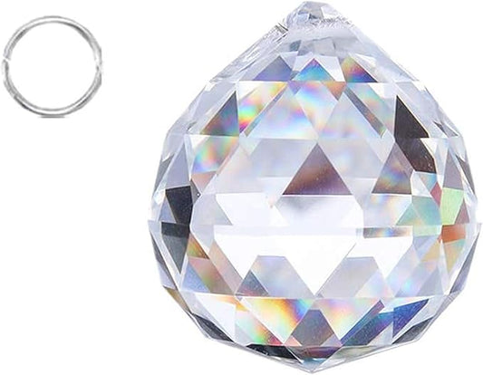 Crystalsuncatcher Suncatchers Clear Glass Crystal Ball Prism Feng Shui Lamp Hanging Drop Chandelier Part (50mm)
