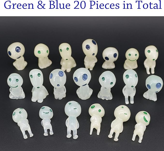 Fairy Garden Accessories Tree Elves Easter Egg Fillers Glow in Dark Basket Stuffers Garden Alien Decor Miniature for Micro Landscape Outdoor Status Patio Lawn Yard Kit