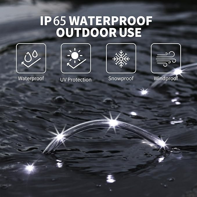 LED Rope Lights for Outside 150Ft Waterproof Rope Lighting 643 LEDs 110V 8 Modes Remote Control Timer Christmas Rope Lights for Indoor Outdoor Party Holiday Garden Decoration (White)