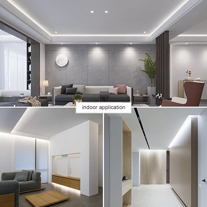 White LED Strip Lights Waterproof, AC 110V, 1800LEDs, 6500k Outdoor LED Rope Light 15M/49.2ft for Garden, Patio, Indoor Outdoor Decoration