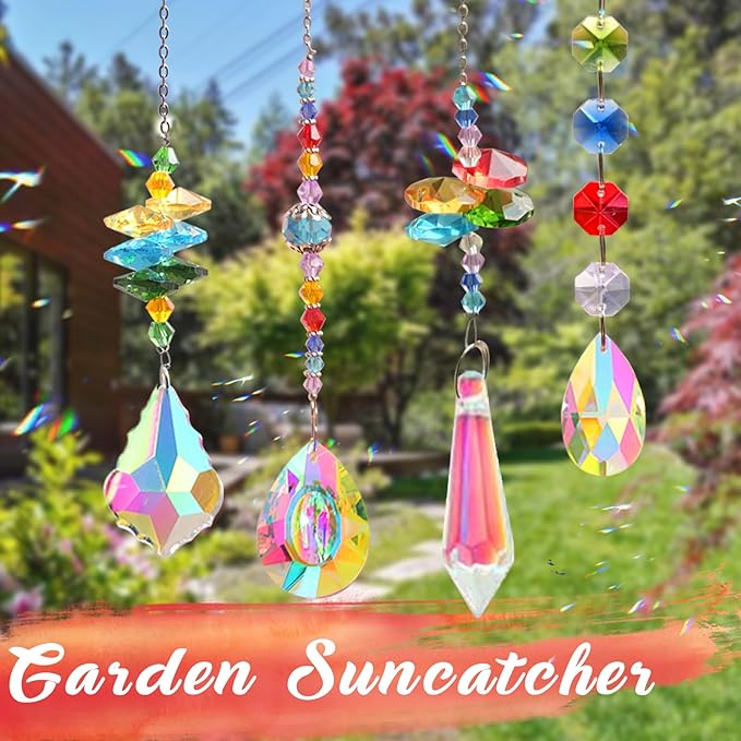 LPKADQA 500PCS Sun Catcher Kits for Adults Crystal Beads for Suncatchers DIY Suncatcher Making Kits for Indoor Outdoor Garden Decor Arts and Crafts for Adults