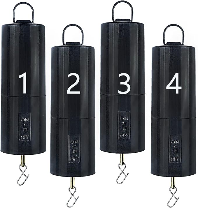 4 Pack Wind Spinner Motor Hanging Display Motor Battery Operated 20 RPM Rotating Motor Multi-Purposes for Wind Spinner Mobile Yard Decor Hanging Ornament Outdoor Sculptures-Medium Speed (4 Pcs Black)