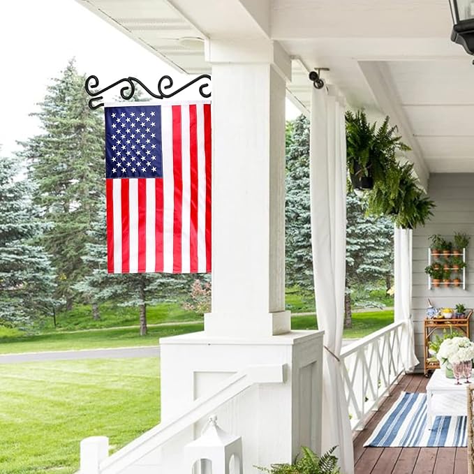 Wall Garden Flag Holder 2 Pack,Wall Garden Flag Stand,Garden Flag Scroll Hanger,Garden Flag Wall Hanger,one Piece Garden Flag Stand for Wall Porch,Great Gifts Ideas