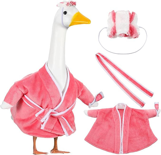 Old Lady Goose Outfits for 23'' High Cement or Plastic Porch Lawn Clothes for Yard(Lady Goose)