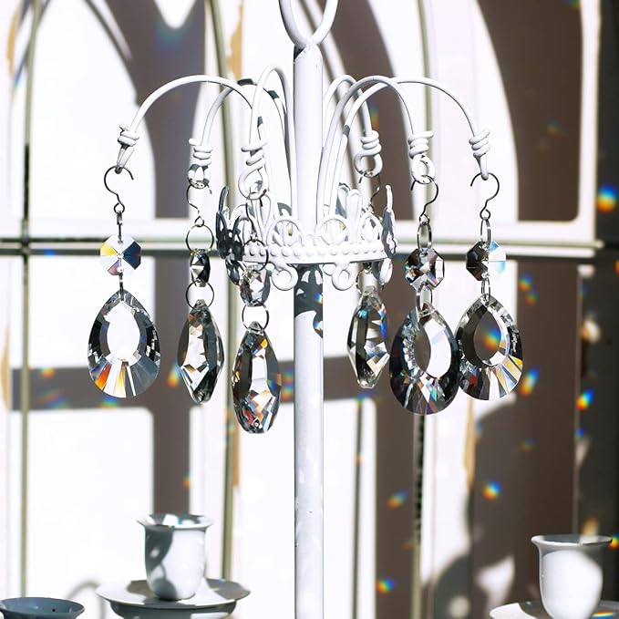 12pcs Crystal Suncatchers, Hanging Crystals Chandelier Prisms for Windows, Rainbow Maker Home Decoration