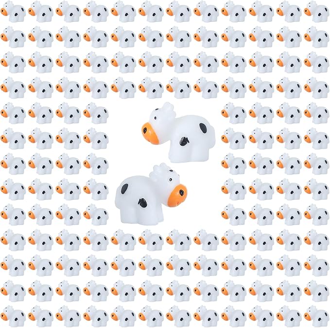 138 Pcs Mini Resin Cows Bulk Animals for Hiding Small Plastic Cows Statues Little Perfect for Forest Figures and More Adorable Landscape Fairy Outdoor Moss Garden DIY Ornament