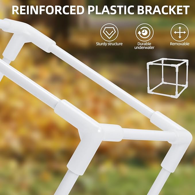 Fineday Pond Filter, Anti-Clogging Cube Outdoor Mesh Water Pump Barrier Bag Box Basket (10 inch)